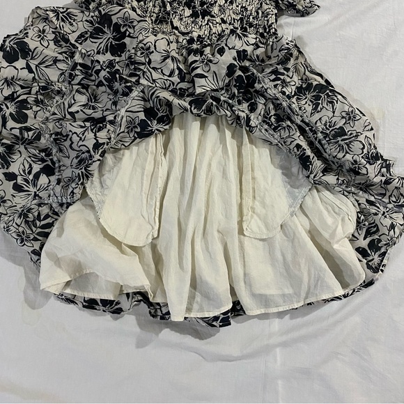 Americam Eagle off shoulder blue floral midi summer fairy dress size XXS - Picture 4 of 9